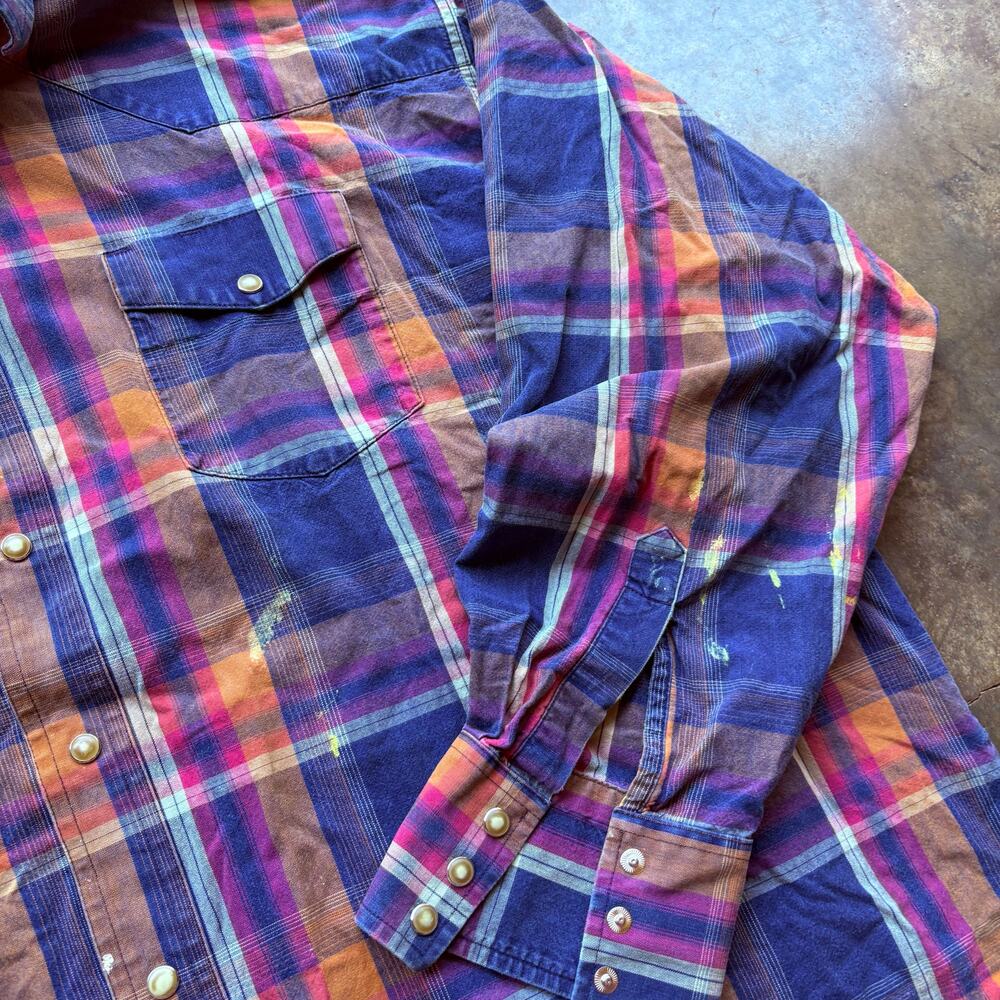 Vintage Wrangler Pearl Snap‎ Western Shirt - Picture 2 of 4